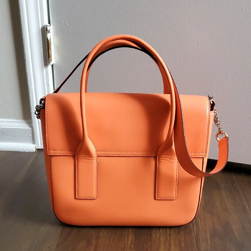 Orange Leather Handbag - Picture 2 of 8